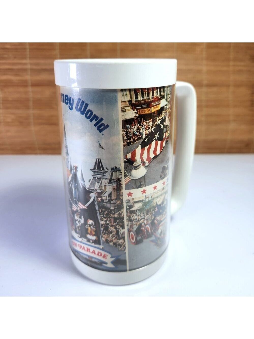 Vintage 1976 Walt Disney World Bicentennial America On Parade Thermo Serv Mug